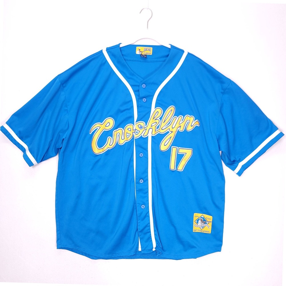 Raw Blue Vintage Classics‎ Brooklyn Baseball Jersey 17 Mens 4XL Blue Patch